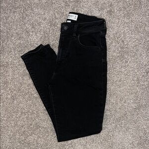 Abercrombie & Fitch Curve Love Women's Black Super Skinny Ankle High Rise Jeans